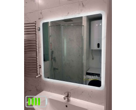 Зеркало с мягкой подсветкой для ванной комнаты Катани на батарейках (аккумуляторе)